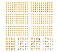 Lot de 20 feuilles d'autocollants émoticônes, autocollants Meme, décoration de carnet de notes, étiquettes d'album pour enfants, lettres décoratives pour le bricolage, convient à tout le monde