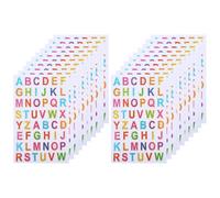 Lot de 20 feuilles d'autocollants en forme de lettres autocollantes à paillettes - Lettres autocollantes colorées - Pour bricolage, scrapbooking, décoration (couleur : comme sur la photo)