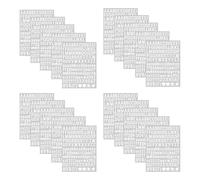 Lot de 20 feuilles d'autocollants en forme de lettres blanches - Chiffres autocollants - Lettres autocollantes - Résistant aux intempéries - Pour cartes, cartes de vœux, bricolage, artisanat