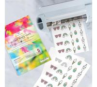 Lot de 20 feuilles d'autocollants en vinyle pour machine à découper/tracer | A4 imperméable blanc brillant | imprimable à jet d'encre | Convient pour Cricut Silhouette | Faites autocollants