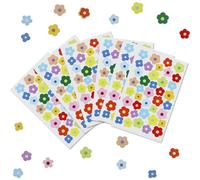 Lot de 20 feuilles d'autocollants floraux multicolores - Mini fleurs - Imperméables - Pour le scrapbooking, les blocs-notes, les vélos, les voitures, les motos, les gobelets à eau, les ordinateurs