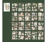 Lot de 20 Feuilles D'autocollants PET Imperméables pour Scrapbooking,Journal,Loisirs Créatifs,Projets de Bricolage,Fournitures Artistiques