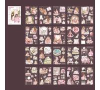 Lot de 20 Feuilles D'autocollants PET Imperméables pour Scrapbooking,Journal,Loisirs Créatifs,Projets de Bricolage,Fournitures Artistiques