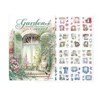 Lot de 20 feuilles d'autocollants pour journal de jardin - Autocollants esthétiques pour scrapbooking, travaux manuels, carnet de notes