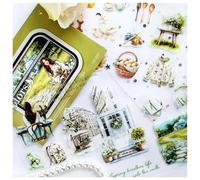 Lot de 20 feuilles d'autocollants pour scrapbooking - Accessoires décoratifs pour scrapbooking, ordinateur, boîte cadeau, décoration de journal (printemps)