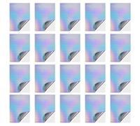 Lot de 20 feuilles de film autocollant holographique imperméable en vinyle 4 tailles