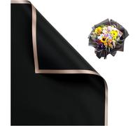 Lot De 20 Feuilles De Papier Cadeau En Forme De Fleur,Emballage Cadeau Étanche Ou Emballage Cadeau,Peuvent Être Emballés Des Deux Côtés,Bouquet De Fleuriste,Matériau 58,4 Cm (Bord Doré,