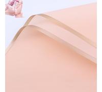 Lot de 20 feuilles de papier cadeau imperméable double face pour bouquet de fleurs fraîches - 58 cm - Couleur champagne