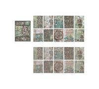 Lot de 20 feuilles de papier de scrapbooking rétro esthétique décoratif pour loisirs créatifs, journal, album photo, embellissement adhésif