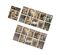 Lot de 20 feuilles de papier décoratif esthétique pour scrapbooking, journal, planificateur, album photo, étui de téléphone, scrapbooking, décoration, enveloppe vintage