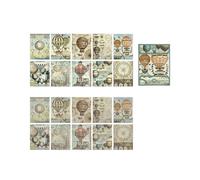 Lot de 20 feuilles de papier décoratif rétro esthétique, décoration de scrapbooking pour journal, carnet, album photo et antique, pour décoration de carnet de notes