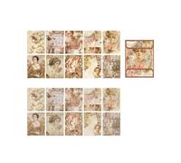 Lot de 20 feuilles de papier décoratif rétro esthétique, décoration de scrapbooking pour journal, carnet, album photo et antique, pour décoration de carnet de notes