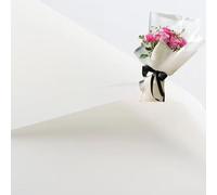 Lot de 20 feuilles de papier d'emballage double face pour bouquet de Saint-Valentin, 58 x 58 cm, utilisés pour les loisirs créatifs, les emballages cadeaux, les bouquets de fleurs (blanc)