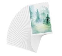 Lot de 20 feuilles de papier vergé artisanal, grain de papier aquarelle, papier coton texturé, épais pour cartes de vœux, bricolage, peintures, lettres, invitations, dessin, 13 x 18 cm