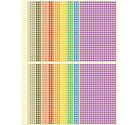 Lot de 20 feuilles d'étiquettes à points, points adhésifs colorés, mini autocollants, points autocollants colorés
