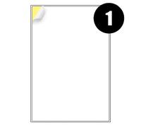 Lot de 20 feuilles d'étiquettes de qualité A4 blanches mattes auto-adhésives à l'arrière - Papier autocollant imprimable [séchage rapide]