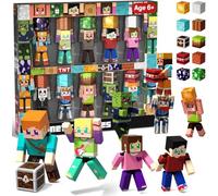 Lot de 20 Figurine magnétique, Comprend 10 Modèle de Personnage articulé, Compatibles avec Blocs de Construction Magnétiques, Jouet Éducatif STEM pour Enfants dès 3+ Ans, Cadeau Garçons Filles