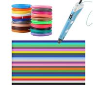Lot de 20 filaments de 20 couleurs pour stylo 3D Doodlers Start Pen 1,75 mm, filament PCL pour impression 3D, recharge pour 3Doodler Start+ Pen 5 m de long
