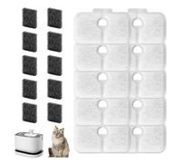 Lot de 20 filtres à charbon actif 3 en 1 pour fontaine à chat, pour PetSafe, Dockstream PLWF105 PLWF115 PLWF005, intervalle de changement de 4 semaines, filtre de rechange
