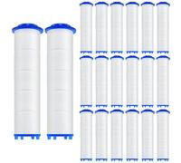 Lot de 20 filtres de pommeau de douche en coton PP, outil de filtre de rechange adapté pour différentes spécifications de pommeaux de douche (7,5 cm)