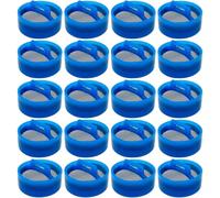 Lot de 20 filtres de valve d'entrée d'eau pour machine à laver, filtre à maille fine de rechange pour valve d'entrée de machine, bleu