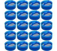 Lot de 20 filtres de valve d'entrée d'eau pour machine à laver, filtre à maille fine, filtre de rechange pour valve d'entrée de machine, bleu (20 mm)