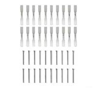 Lot de 20 fixations de boîte de jonction pour douilles de type 86 avec outil d'installation, pinces à griffes en acier au manganèse, résistantes à la rouille, argenté