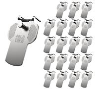 Lot de 20 fixations solides pour plaques de plâtre d'une capacité de 18 kg - Recyclables - Sabots de refus nécessaires pour télétravail en classe, bureau, salle de classe - Matériaux suspendus au mur