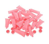 Lot de 20 flacons rechargeables de voyage pour shampooing, gel douche, lotion corporelle, anti-fuite, design à vis, pots cosmétiques pour le visage, les mains, le maquillage, rose