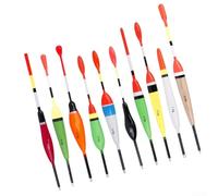 Lot de 20 flotteurs de pêche en bois de balsa compatibles avec les techniques de pêche en eau douce et en eau salée nécessitant stabilité et visibilité