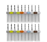 Lot de 20 forets en carbure de tungstène avec bords de meulage fins pour projets de perçage précis en métal, plastique et circuit imprimé (1,5 à 2,4 mm)