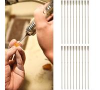 Lot de 20 forets lapidaires avec revêtement en émeri - Tête de 1 mm pour la fabrication de bijoux et le perçage de pierre