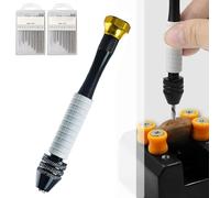 Lot de 20 forets manuels de 0,8 à 3,0 mm avec poignée en silicone antidérapante pour le perçage dans le bois, la résine, le plastique, idéal pour la fabrication de bijoux et M