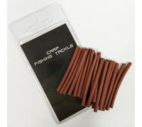 Lot de 20 gaines thermorétractables pour la pêche à la carpe - Faible point de fusion - Empêche les dommages aux monofilaments et tresses - Marron - 2 mm