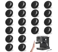 Lot de 20 glissières autocollantes pour appareils de cuisine - 25 mm - Pour friteuse à air, accessoires de machine à café (noir, 25 mm)