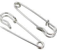 Lot de 20 grandes épingles à nourrice pour kilt - 50 mm - En acier inoxydable - Robustes - Pour couvertures, tricot, bijoux et travaux manuels
