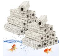 Lot de 20 grands blocs de médias biologiques pour filtration d'aquarium, médias filtrants en céramique de 16,3 cm pour aquarium, puisard, bidon, étang