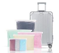 Lot de 20 grands sacs de voyage étanches à fermeture éclair - Pochettes de rangement en plastique transparent réutilisable pour vêtements, lingerie, chaussures - Multifonctions