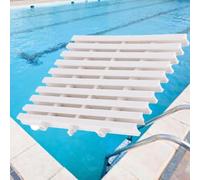 Lot de 20 grilles de trop-plein pour piscine et douche - 30 x 100 cm - Blanc - Pour allée et balcon - Pour un drainage efficace