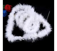 Lot de 20 guirlandes de plumes pour sapin de Noël, 2 m, guirlande moelleuse, ruban Boa, guirlande blanche avec plumes, guirlande de sapin de Noël, guirlande de Noël, décoration de fête, mariage