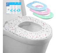 Lot de 20 housses de siège de toilette jetables en tissu non tissé, imperméables et jetables pour voyage, hôtel, hôpital, toilettes publiques (4 couleurs)