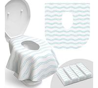 Lot de 20 housses de siège de toilette jetables - Imperméables, idéales pour les enfants et les adultes - Extra larges, emballées individuellement pour les voyages, l'apprentissage de la propreté des
