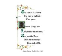 Lot de 20 images prière - Ô mon Âme: de sainte Thérèse d'Avila