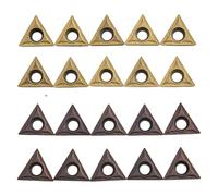 Lot de 20 inserts en carbure CNC TCMT16T304 TCMT32 51, outils de coupe en forme de triangle pour le traitement de l'acier et de la fonte