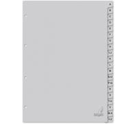 Lot De 20 Intercalaires En Carton Recyclé Gris Fsc 180 G/M² Din A4 A-Z