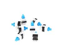 Lot de 20 interrupteurs à bouton-poussoir 7 x 7 mm à verrouillage automatique/non autobloquant 7 x 7 mm à clé à six pieds(Self Locking)