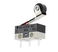 Lot de 20 interrupteurs de fin de course C NO NC 3 broches PCB bornes SPDT 1 A 125 V levier à arc à rouleau action rapide interrupteurs à souris à poussoir(PULLEY,100PCS)