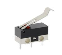 Lot de 20 interrupteurs de fin de course C NO NC 3 broches PCB bornes SPDT 1 A 125 V levier à arc à rouleau action rapide interrupteurs à souris à poussoir(BENT HANDLE,100PCS)