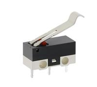 Lot de 20 interrupteurs de fin de course C NO NC 3 broches PCB bornes SPDT 1 A 125 V levier à arc à galet action rapide interrupteurs à souris à poussoir(BENT HANDLE,100PCS)