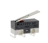 Lot de 20 interrupteurs de fin de course C NO NC 3 broches PCB bornes SPDT 1 A 125 V levier à arc à rouleau action rapide interrupteurs à souris à poussoir(BENT FOOT-4,1000PCS)